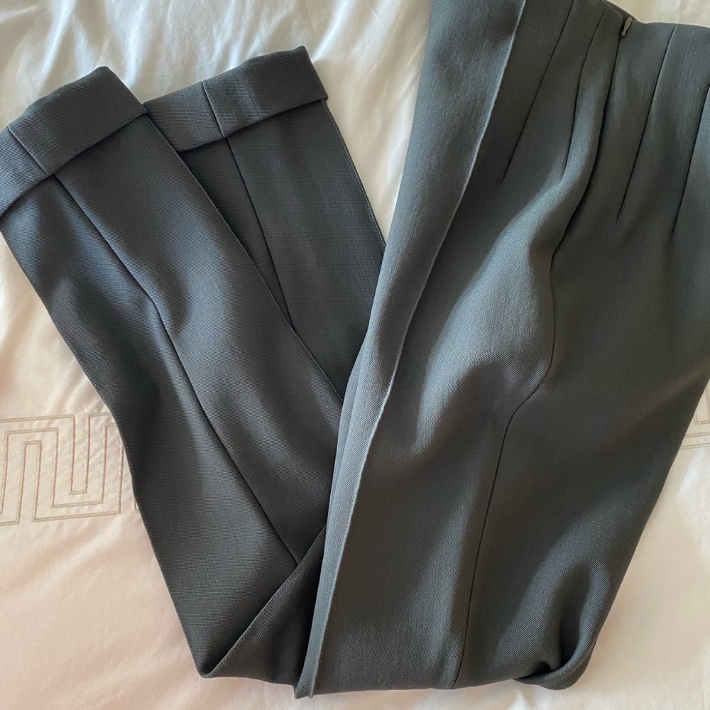Salvatore Ferragamo Women’s Wool-Blend Stretch Pants - Size 2/38 - Green